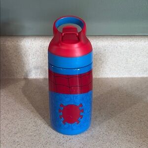Disney Red and Blue Spider-Man Kids Water Bottle